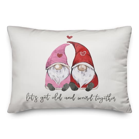 Get Old And Weird Together Throw Pillow, 14&#x22; x 20&#x22;